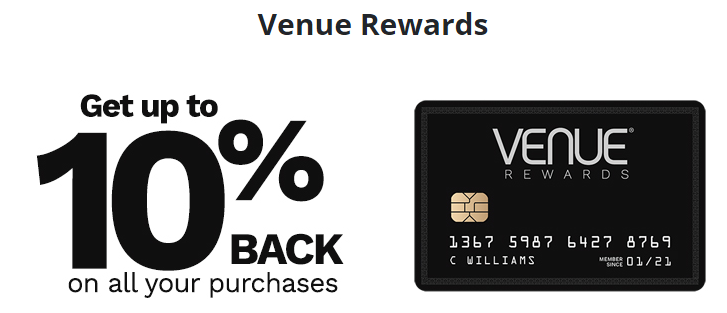 Join Venue Rewards today and get up to 10% Back on all your purchases. • No interest financing • Exclusive discounts • Free shipping & Free Return • Same day shipping on many items • Shop and save from over 1 million items • 30 day money back guarantee* • 24/7 customer support